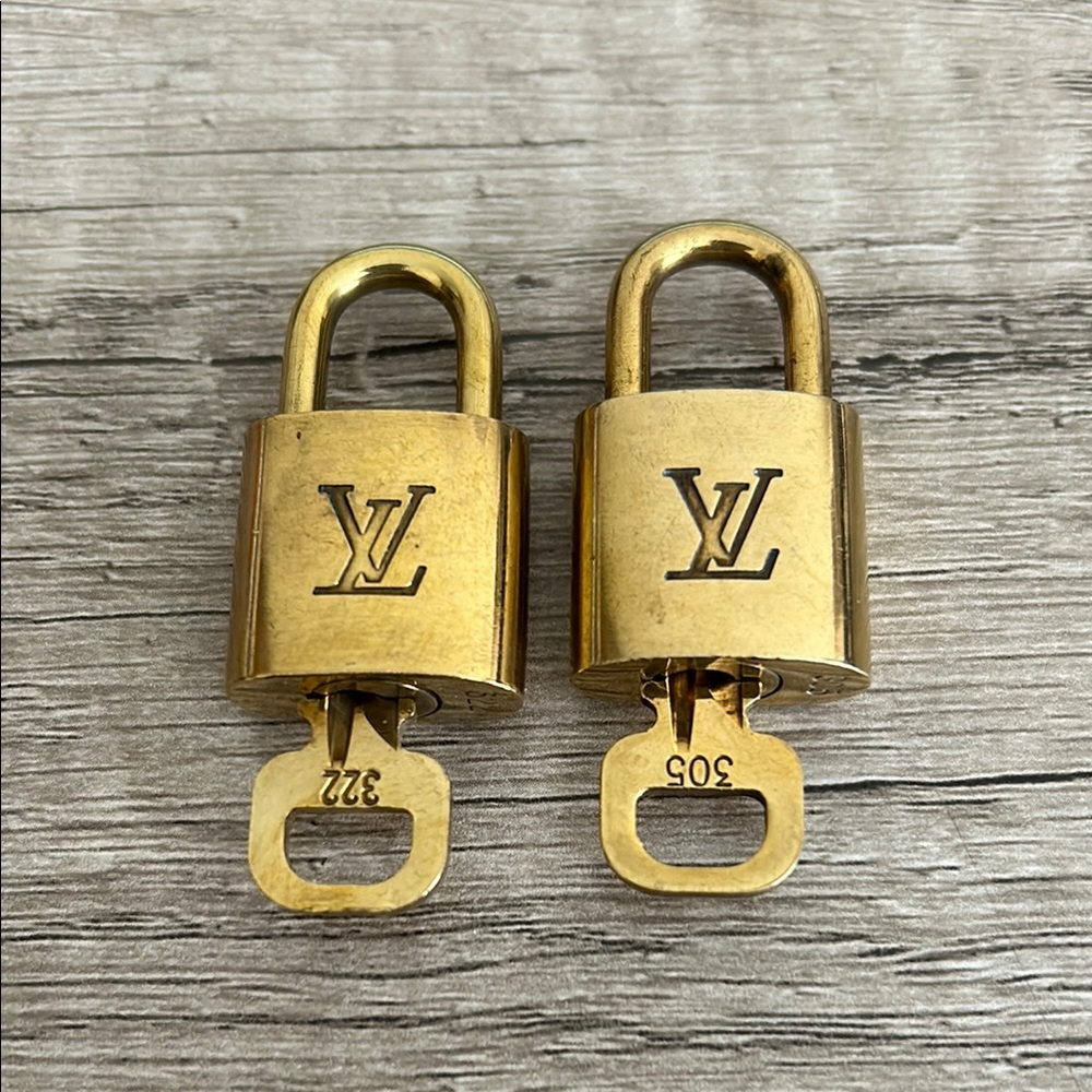 Louis Vuitton Gold Padlock set 305 and 322